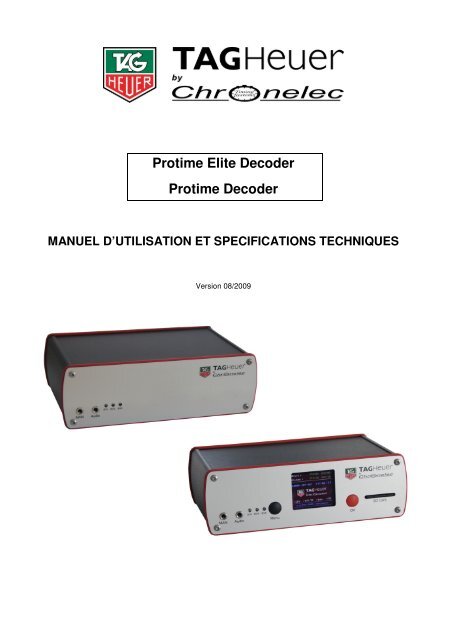 Décodeur Protime - TAG Heuer Timing Systems