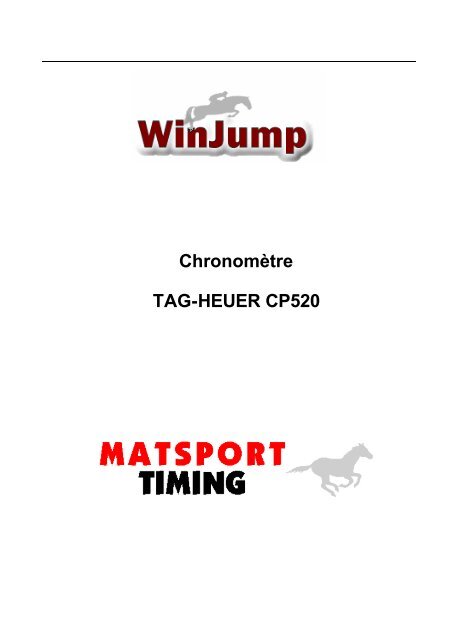 Chronomètre TAG-HEUER CP520 - WinJump