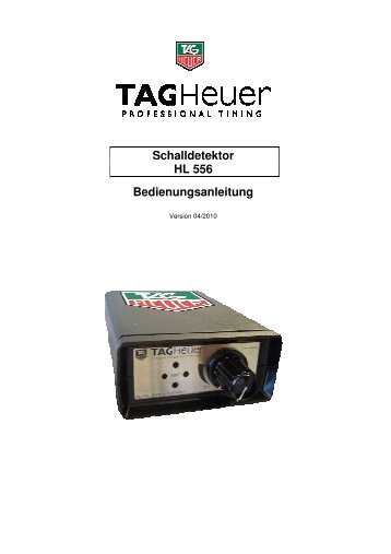 Schalldetektor - TAG Heuer Timing Systems