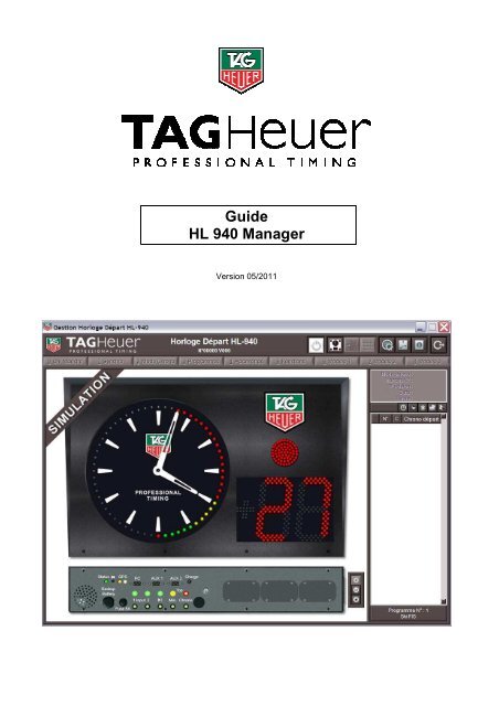 Start Clock Manager - TAG Heuer Timing Systems