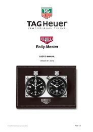 User's manual - TAG Heuer Timing Systems