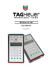 Minitimer HL 440 User Manual - TAG Heuer Timing Systems