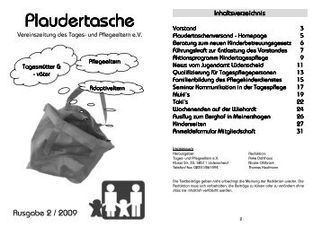 Plaudertasche - Tages- und Pflegeeltern eV - TUPF