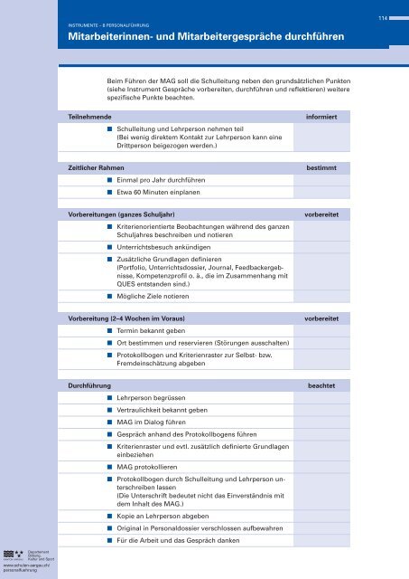 Handreichung Personalführung an der Aargauer ... - Schulen Aargau
