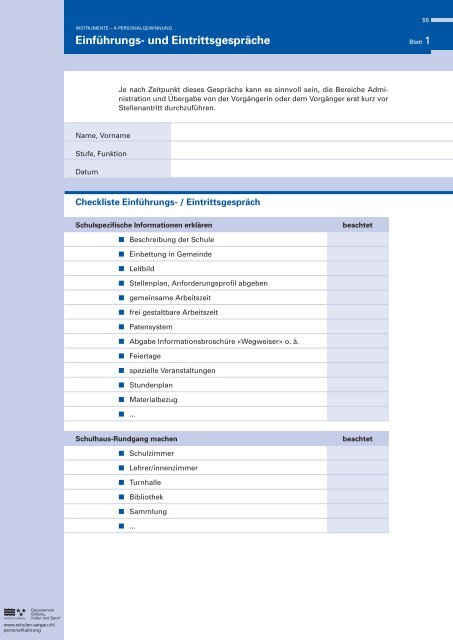 Handreichung Personalführung an der Aargauer ... - Schulen Aargau