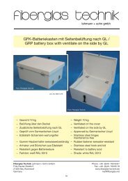 GFK-Batteriekasten mit Seitenbelüftung nach GL / GRP battery box ...