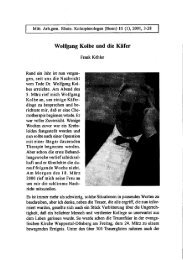 Wolfgang Kolbe und die Käfer - Koleopterologie.de