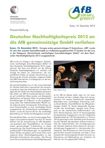PM_AfB_Gewinner_Nachhaltigkeitspreis_2012 - BAG IF