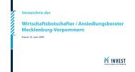 Wirtschaftsbotschafter / Ansiedlungsberater Mecklenburg ...