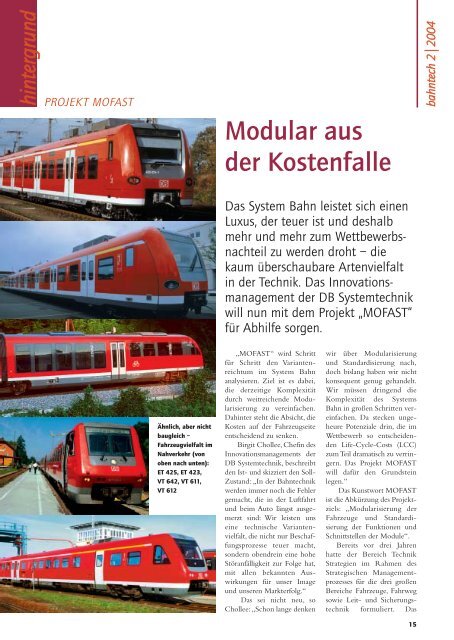 ICE T 2 Neustart auf solider Basis - Deutsche Bahn AG