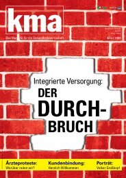 kma - Das Gesundheitswirtschaftsmagazin - kma Online