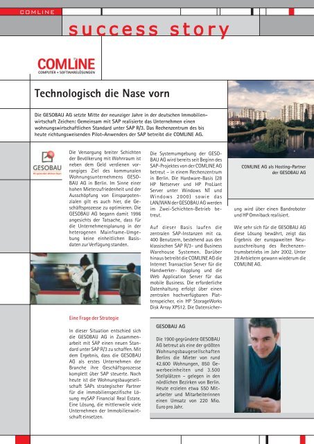 Technologisch die Nase vorn - Comline AG