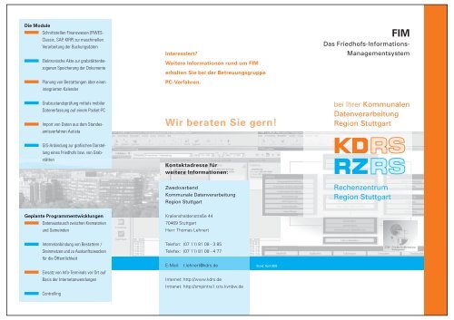 Produktinformation (PDF, 730 KB) - KDRS/RZRS