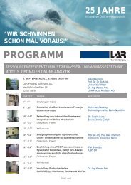 PROGRAMM - LAR Process Analysers AG