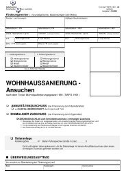 WOHNHAUSSANIERUNG - Ansuchen - Land Tirol