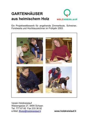 GARTENHÄUSER aus heimischem Holz - Verein Holzkreislauf