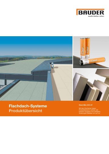 Flachdach-Systeme Produktübersicht - Bauder