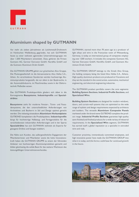HOLZ-ALUMINIUM – FASSADEN UND ... - Gutmann AG