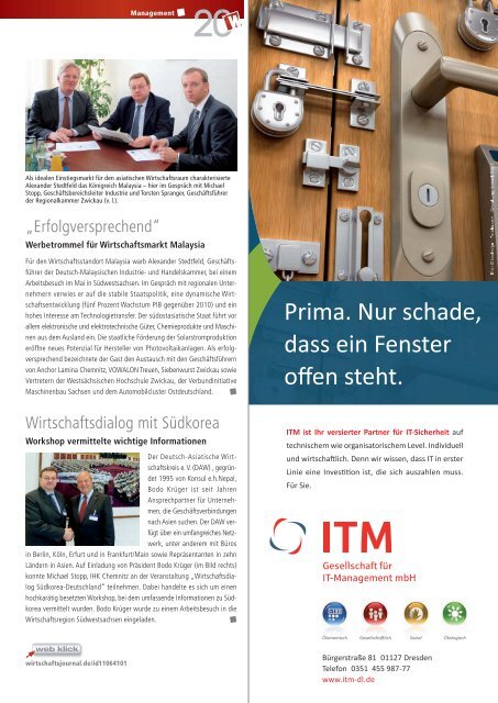 Sicheres Unternehmen - Wirtschaftsjournal