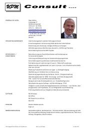 Profil Peter Müller - UPM Consult GmbH