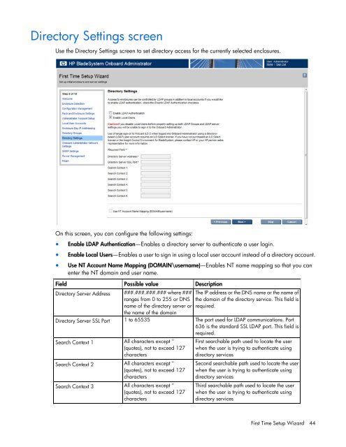 HP BladeSystem Onboard Administrator User Guide - HP Business ...