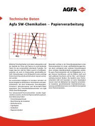 Technische Daten Agfa SW-Chemikalien – Papierverarbeitung