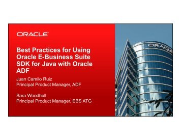 Best Practices for Using Oracle E-Business Suite SDK for Java with ...
