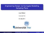 Engineering Design via Surrogate Modelling ... - Universität Trier