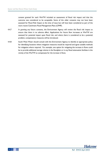 Water Cycle Study - East Devon District Council