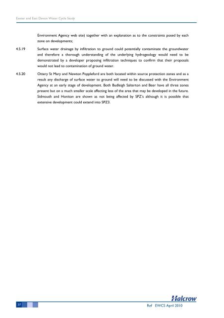 Water Cycle Study - East Devon District Council