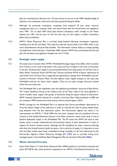 Water Cycle Study - East Devon District Council