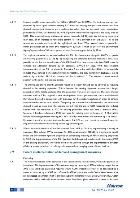 Water Cycle Study - East Devon District Council