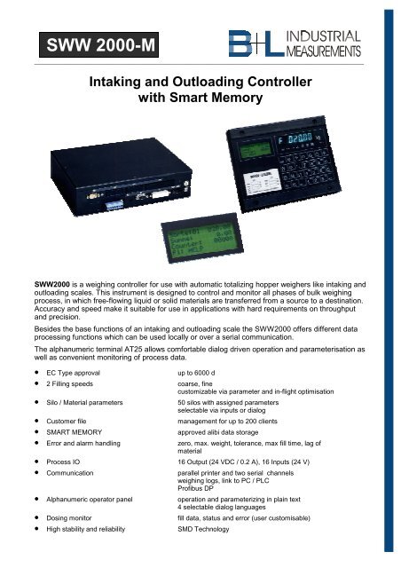 SWW-2000 M - B+L Industrial Measurements GmbH