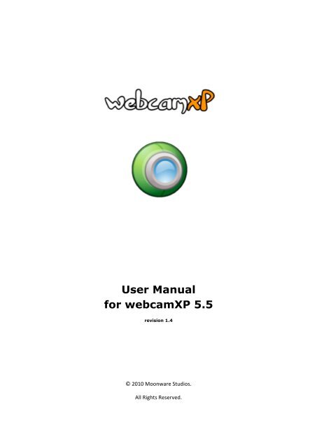 User Manual for webcamXP 5.5 - Darkboard.net