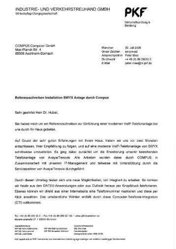 Industrie und Verkehrstreuhand GmbH PKF Wirtschaftsprüfung ...