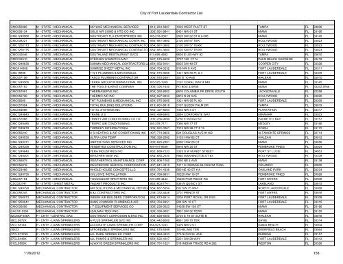 City of Fort Lauderdale Contractor List (2)