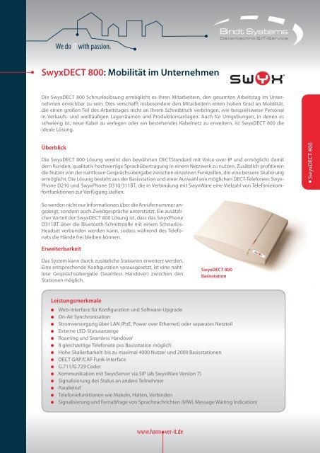 Kommunikation mit SwyxWare Die Kommunikationslösung für ...