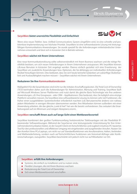 Kommunikation mit SwyxWare Die Kommunikationslösung für ...