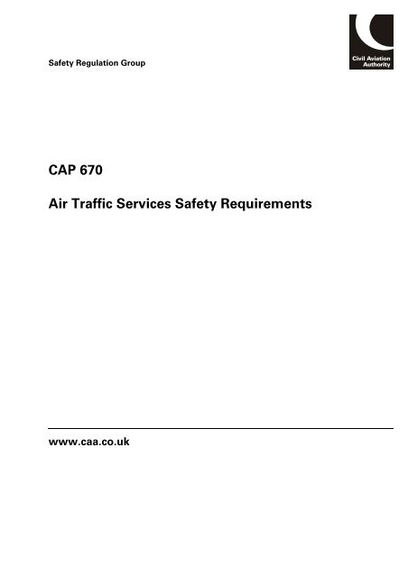Cap 670 Air Traffic Services Safety Requirements Civil