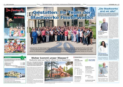 Ausgabe September 2011 - Stadtwerke Finsterwalde