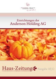 Haus-Zeitung•Ausgabe 10| 12 - Anderson Holding Aktiengesellschaft