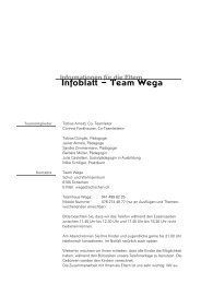 Infoblatt – Team Wega - SWZ Schachen-Luzern