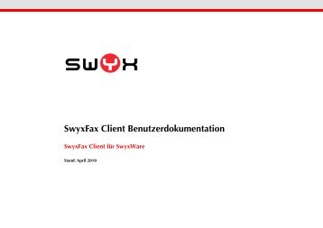 SwyxFax Client Benutzerdokumentation