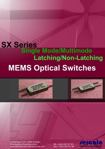 SX Series MEMS Optical Switches - Sercalo