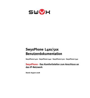 SwyxPhone L420 / SwyxPhone L440 Benutzerdokumentation