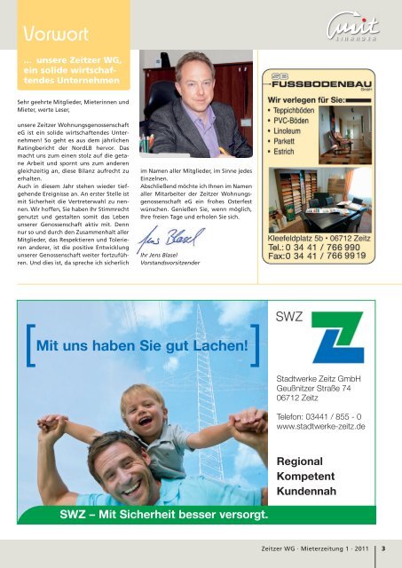 ZWG Zeitung 3-11_dd24.indd - Zeitzer Wohnungsgenossenschaft eG