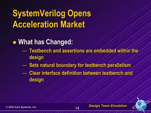 Design Team Emulation - SystemVerilog