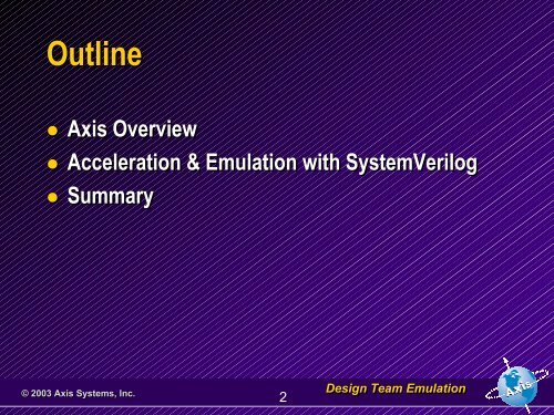Design Team Emulation - SystemVerilog
