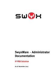 SwyxWare - Administrator Documentation IP PBX Solution
