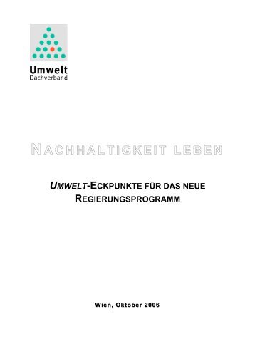 nachhaltigkeit leben umwelt-eckpunkte für das neue ...